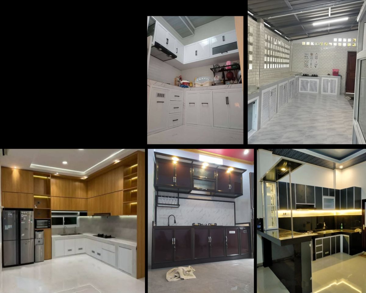 Kitchen Set Alumunium, HPL Duco, Melamin
